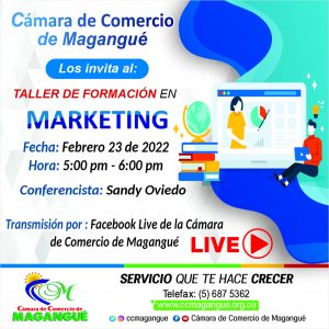 Taller de Formación en Marketing @ Càmara de comercio de maganguè