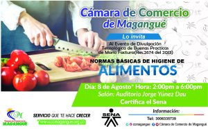 NORMAS BÁSICAS DE HIGIENE DE ALIMENTOS @ 2 piso Cámara de Comercio de Magangué