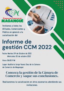 Informe de Gestión CCM 2022 @ Càmara de comercio de maganguè